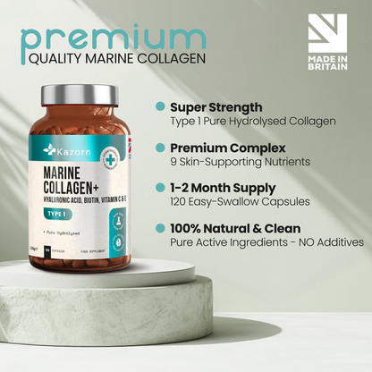 KAZORN® Marine Collagen Complex | 1165mg | 9 Powerful Nutrients | Advanced Formula